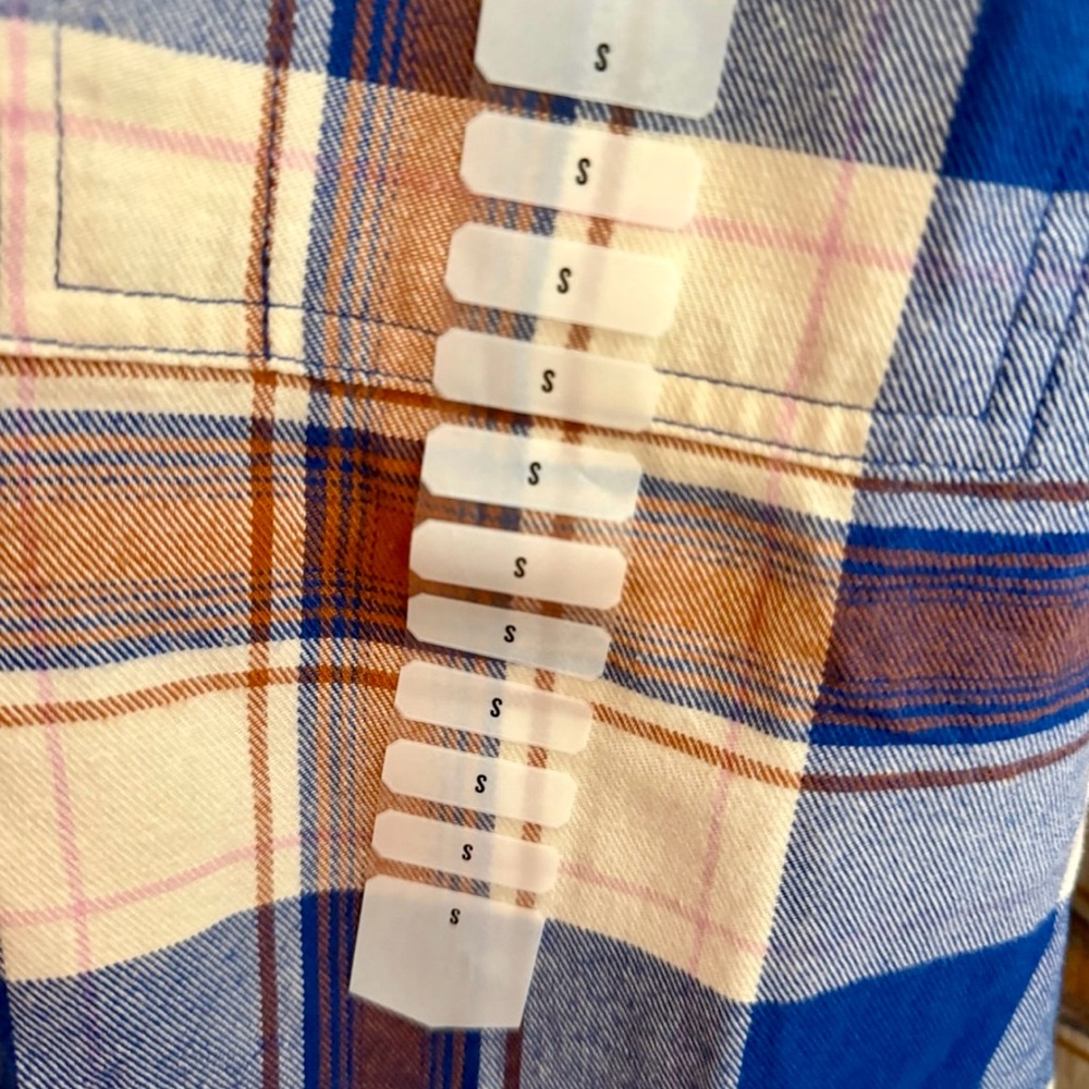 Duluth Trading Co Blue Free Swinging Tunic Flannel Shirt/ NWT - Picture 6 of 9